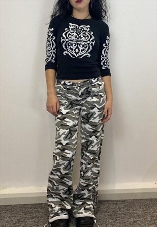 CAMO PRINT CARGO JEANS