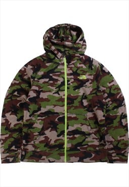 Vintage 90's The North Face Fleece Jumper Camo Hooded