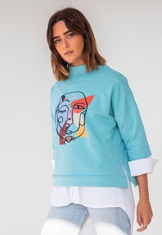 BLUE JOGGING SWEATSHIRT