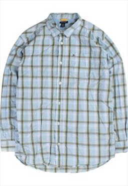 Tommy Hilfiger  Check Long Sleeve Button Up Shirt XLarge Blu