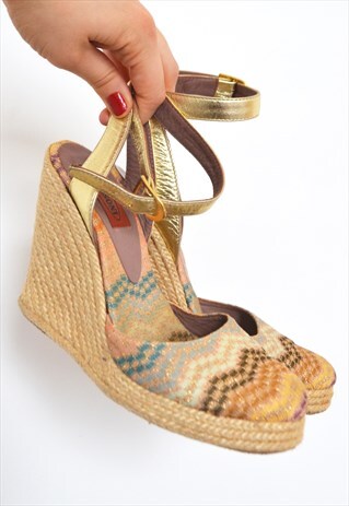 VINTAGE MISSONI WEDGES PLATFORM HEELS
