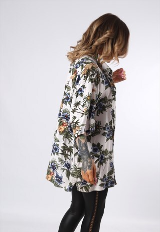 PRINT PATTERNED SHIRT OVERSIZED FITTED UK 20 (DCG)