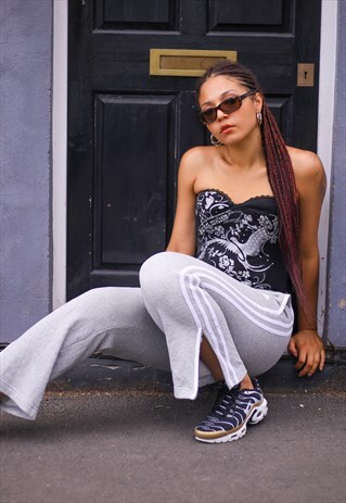 VINTAGE 90'S GREY ADIDAS TRACKSUIT JOGGERS