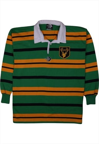 Vintage 90's Peerless Polo Shirt Striped Rugby Long Sleeves