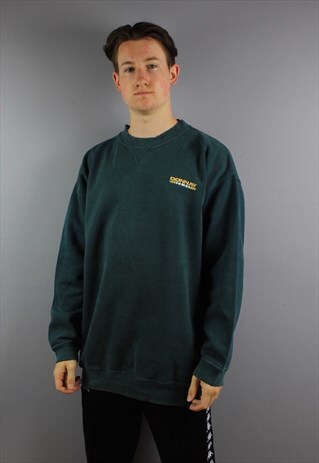 VINTAGE DONNAY SWEATSHIRT IN GREEN WITH EMBROIDERED LOGO. TH