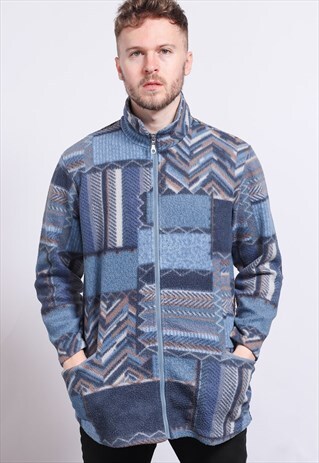 VINTAGE ZIP UP FLEECE JACKET TOP