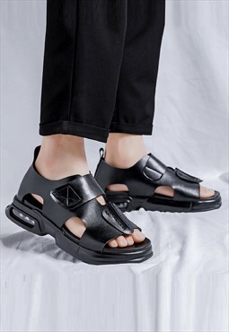 Retro sandals edgy high fashion chunky sole outdoor shoes