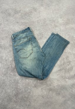 G-Star Raw Jeans Y2K Blue Straight Leg Jeans W32 x L34