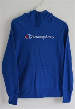 Vintage Champion Blue Hoodie - Small Size