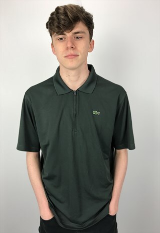 VINTAGE LACOSTE ZIP COLLAR POLO SHIRT