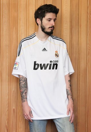 VINTAGE 1990S WHITE ADIDAS FOOTBALL SHIRT
