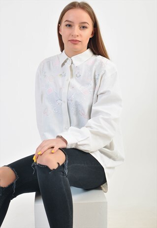 VINTAGE 80'S SHIRT IN WHITE