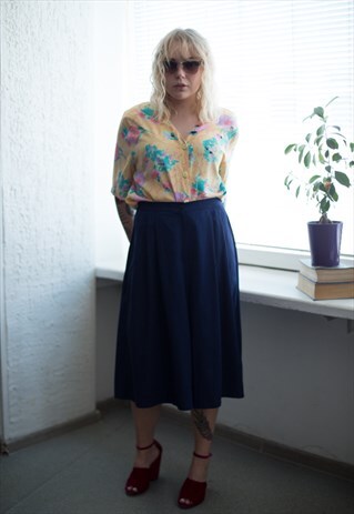 VINTAGE 80'S NAVY CULOTTES