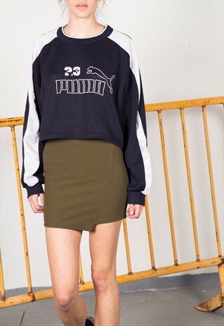 VINTAGE 90'S PUMA CROP SWEATSHIRT /AVELINAS REWORK/ S0028
