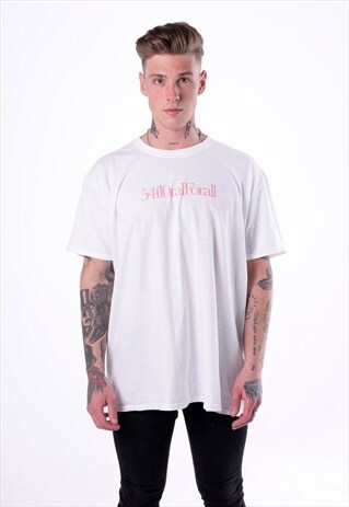 SLOGAN GRAPHIC FOR ALL T-SHIRT - WHITE/PINK