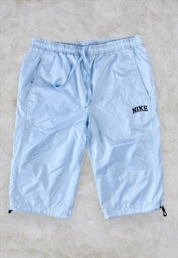 Vintage Nike Shorts Baby Blue Men's Large 34/36