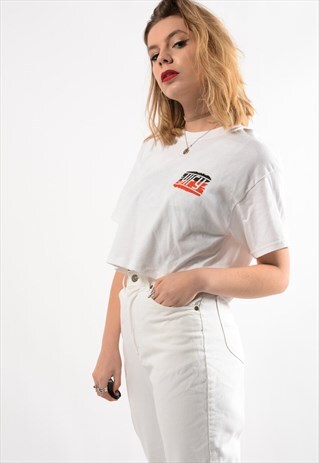 YIFY CHALK LOGO CROPPED TEE SHIRT