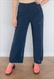 VINTAGE 80'S NAVY BEADED WIDE FIT TROUSERS