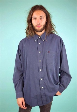 VINTAGE 90'S TOMMY HILFIGER GINGHAM CHECKED SHIRT