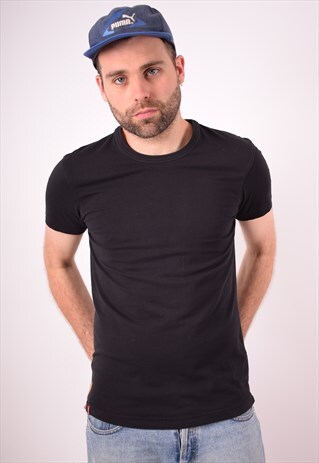 LEVI'S MENS VINTAGE T-SHIRT TOP MEDIUM BLACK 90S