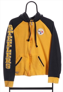 Vintage NFL Reebok Pittsburgh Steelers Yellow Zip Up Hoodie