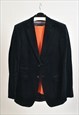 Vintage 00s corduroy blazer jacket in black