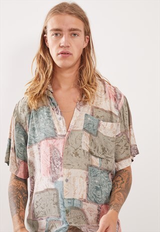 VINTAGE PATTERNED FESTIVAL SHORT SLEEVE SHIRT