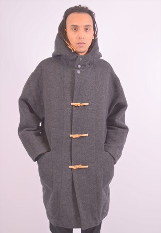 VINTAGE CERRUTI 1881 DUFFLE COAT GREY