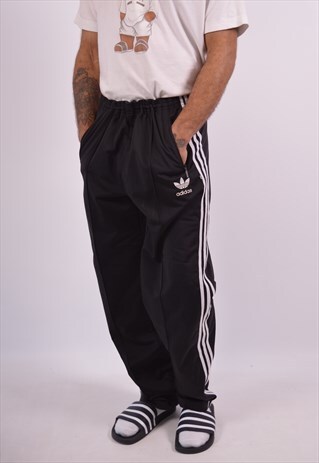 VINTAGE ADIDAS TRACKSUIT TROUSERS BLACK