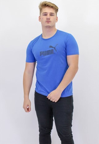 VINTAGE PUMA T-SHIRT IN BLUE