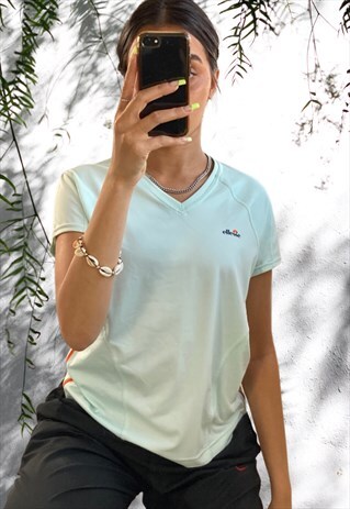 VINTAGE ELLESSE PASTEL GREEN T SHIRT
