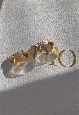 LIXUE. Clear Resin Chunky Hoop Earrings