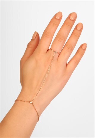 GOLD GODDESS HAND PIECE BRACELET