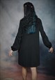 REWORKED BUTTON SHIRT DRESS BLACK EMO ALTERNATIVE GOTH 