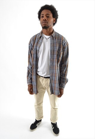 BROWN LEVI'S CHECK FLANNEL SHIRT CS2794