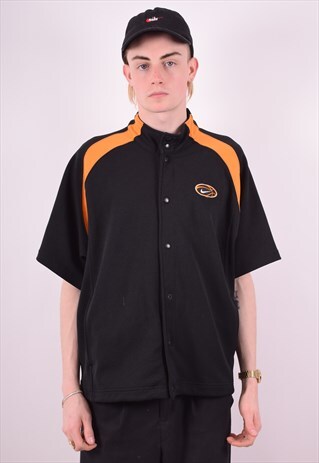 NIKE MENS VINTAGE JERSEY TOP LARGE BLACK 90'S