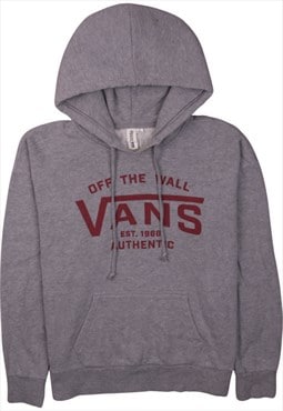 Vintage 90's VANS Hoodie Pullover Spellout Grey Small