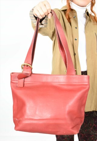 BEAUTIFUL RED COACH SHOPPER BAG