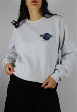 Vintage Hard Rock Cafe Sweatshirt Jumper w Logo Front & Back