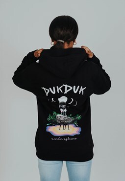 DukDuk Graphic Black Hoodie