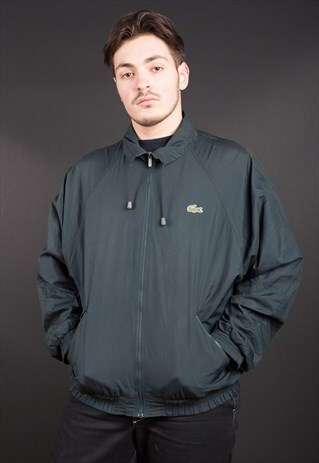 DARK GREEN ZIP UP JACKET BY LACOSTE