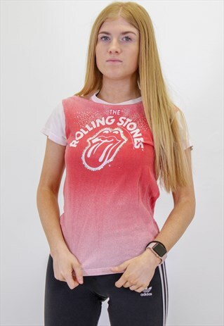 VINTAGE ROLLING STONES 81' TOUR GRAPHIC T-SHIRT IN RED SMALL