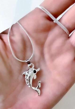 DIAMONTE DOLPHIN NECKLACE