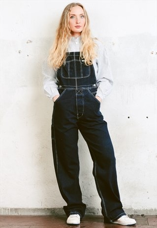 VINTAGE 90S BLUE DENIM DUNGAREES