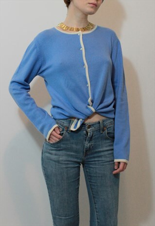 CASHMERE BLUE CARDIGAN
