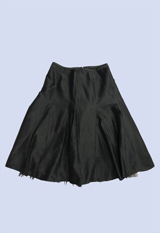 Black Skirt Tulle Lined High Waist