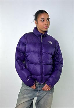 Purple y2ks The North Face Puffer Jacket Coat