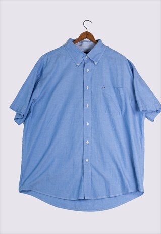 VINTAGE 80S TOMMY HILFIGER SHORT SLEEVE SHIRT / S2853