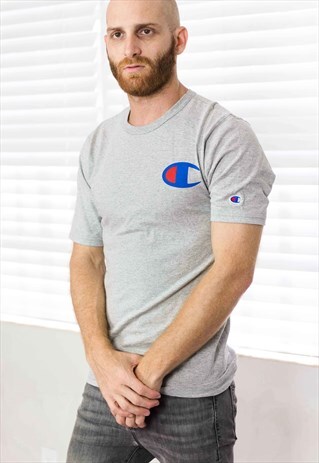 VINTAGE CHAMPION T-SHIRT LOGO 90S S 7.7