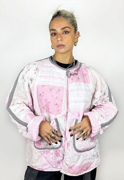 The bomber - pink patchwork quilt